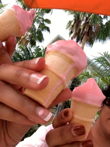 Sweet Mini- Strawberry Ice Creams at Sunshine Grill   Photo credit:  Evita Singh